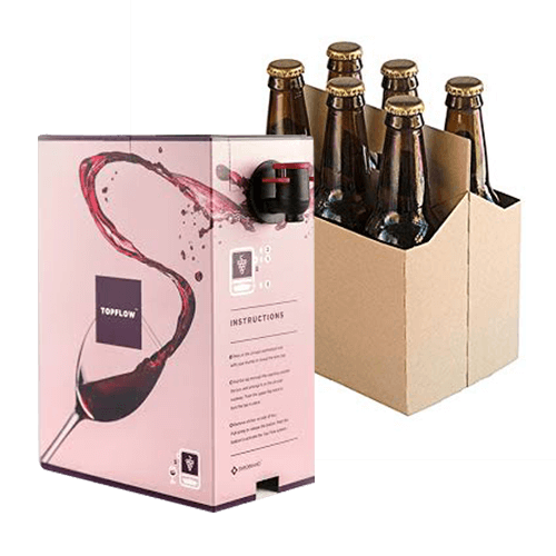 Custom Printed Wine and Beer Box Packaging/Carriers